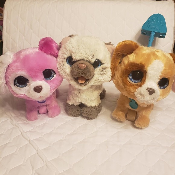 FurReal Dog Cat Lot Plush Pink Tan Stuffed Animals GlamaLots Kami Poopin' - Picture 1 of 12